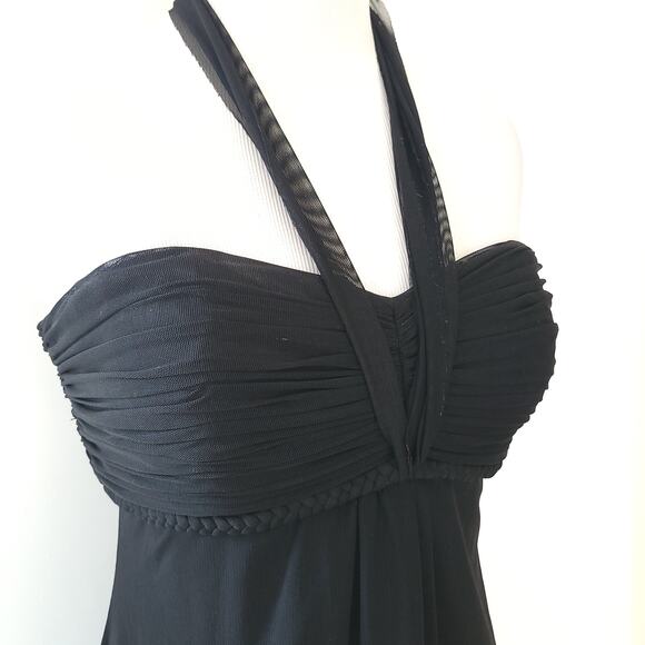 WHBM Strapless Cocktail Party Dress Black Halter Neck Empire Waist 4 - Picture 6 of 12